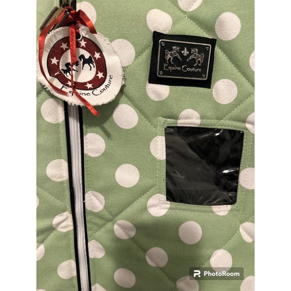 Equine Couture green polka‎ Dot Garment Bag - Picture 2 of 4